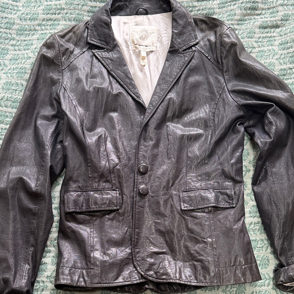 Burning Torch black leather Women's black Leather Jacket